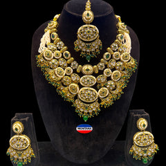 Green Kundan Multilayer Choker Set