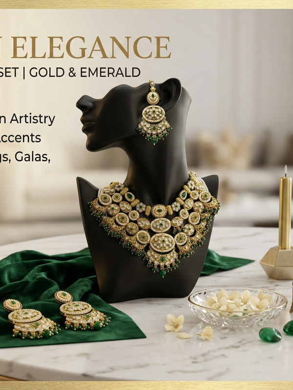 Ruby Kundan Multilayer Choker Set