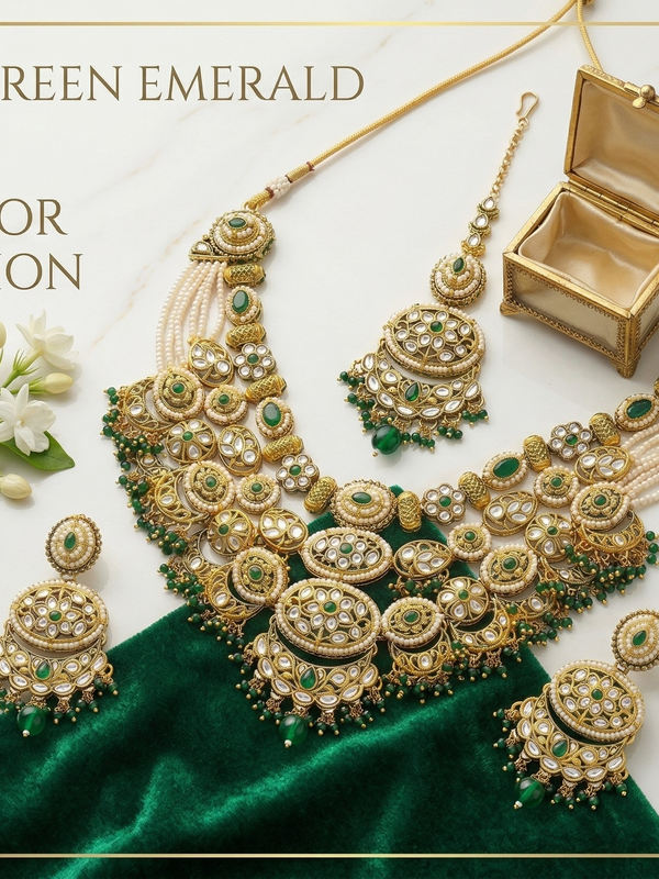 Ruby Kundan Multilayer Choker Set
