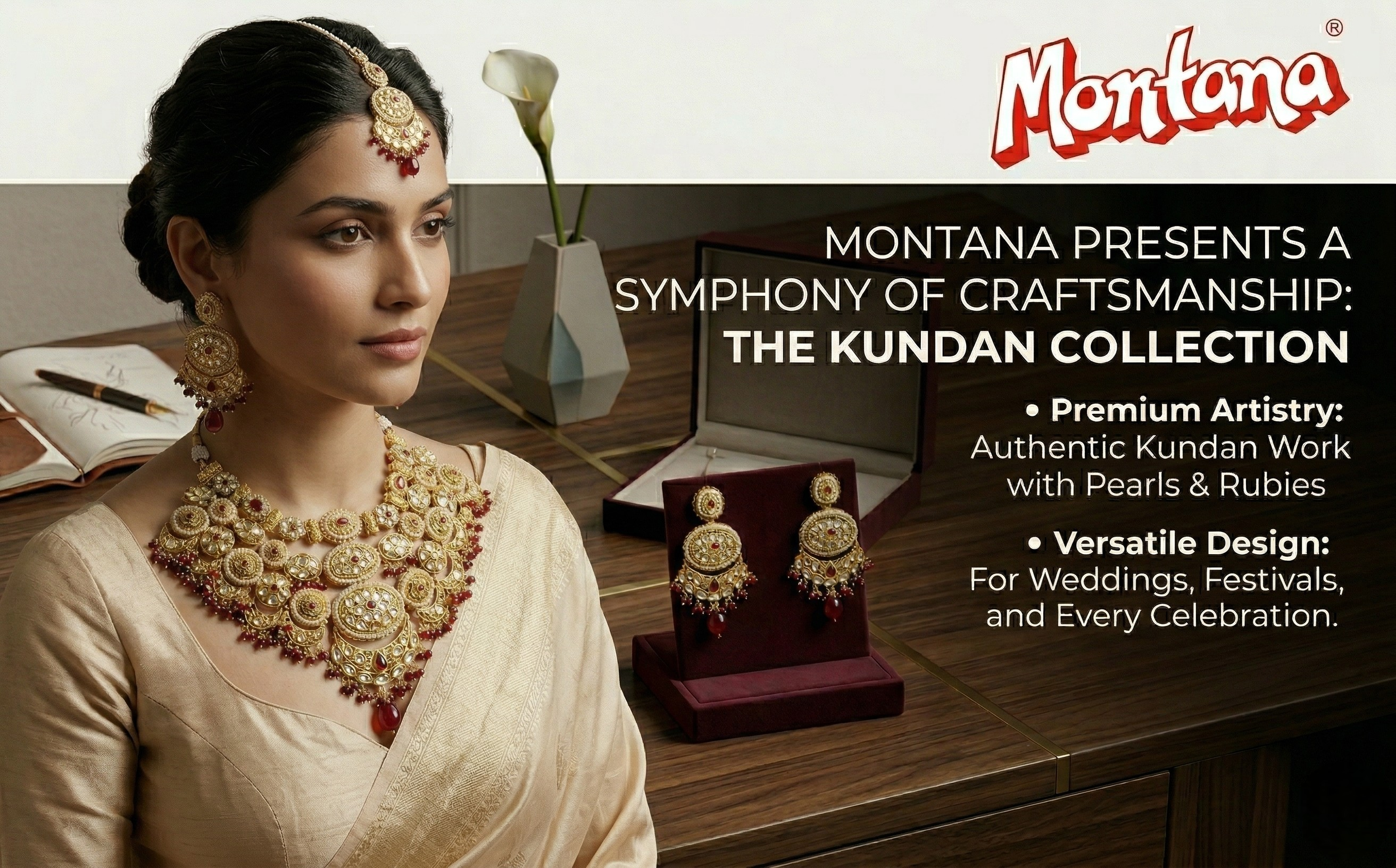 Ruby Kundan Multilayer Choker Set