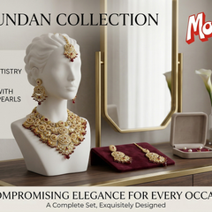 Ruby Kundan Multilayer Choker Set