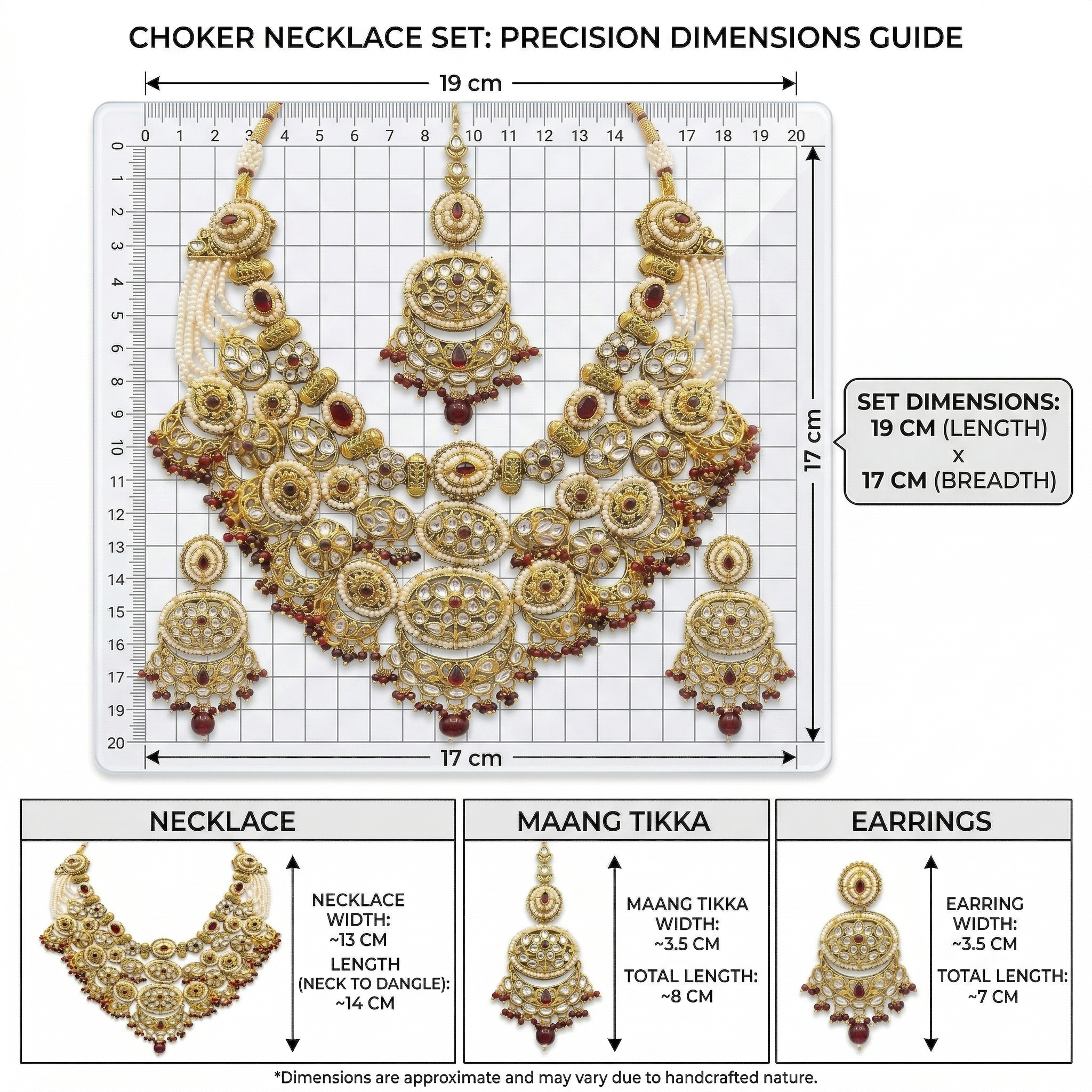 Ruby Kundan Multilayer Choker Set