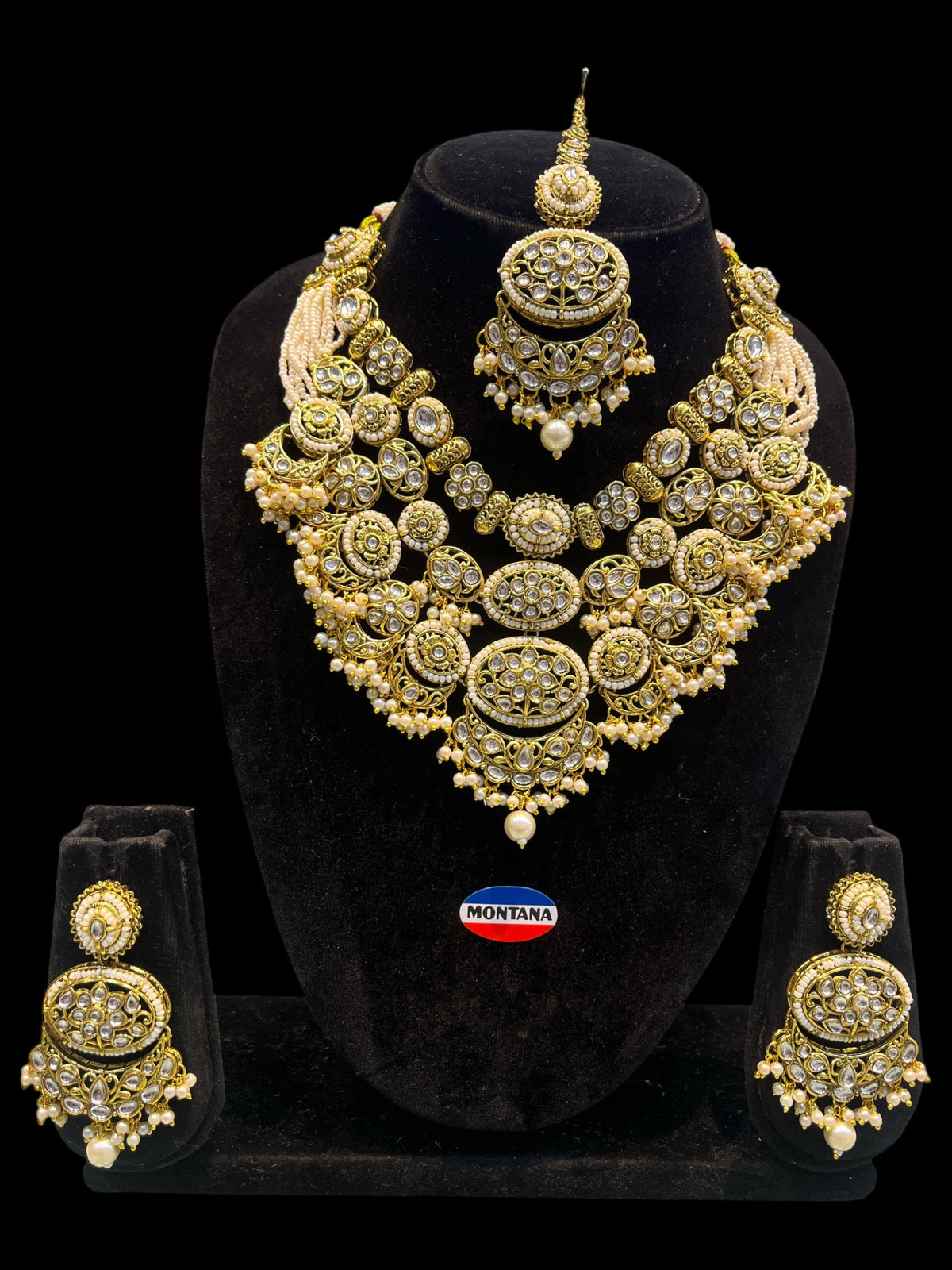 White Kundan Multilayer Choker Set
