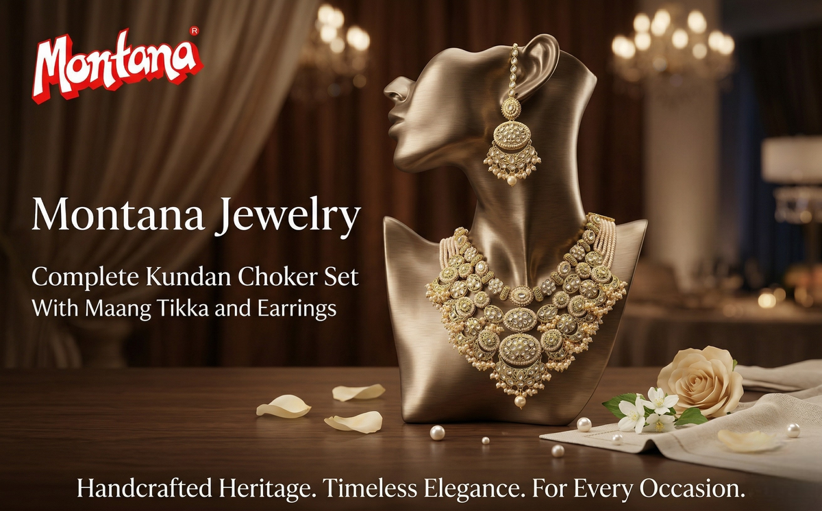 White Kundan Multilayer Choker Set