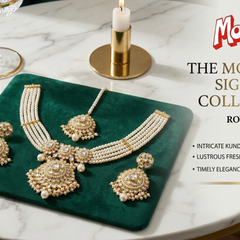 White Kundan Set for women