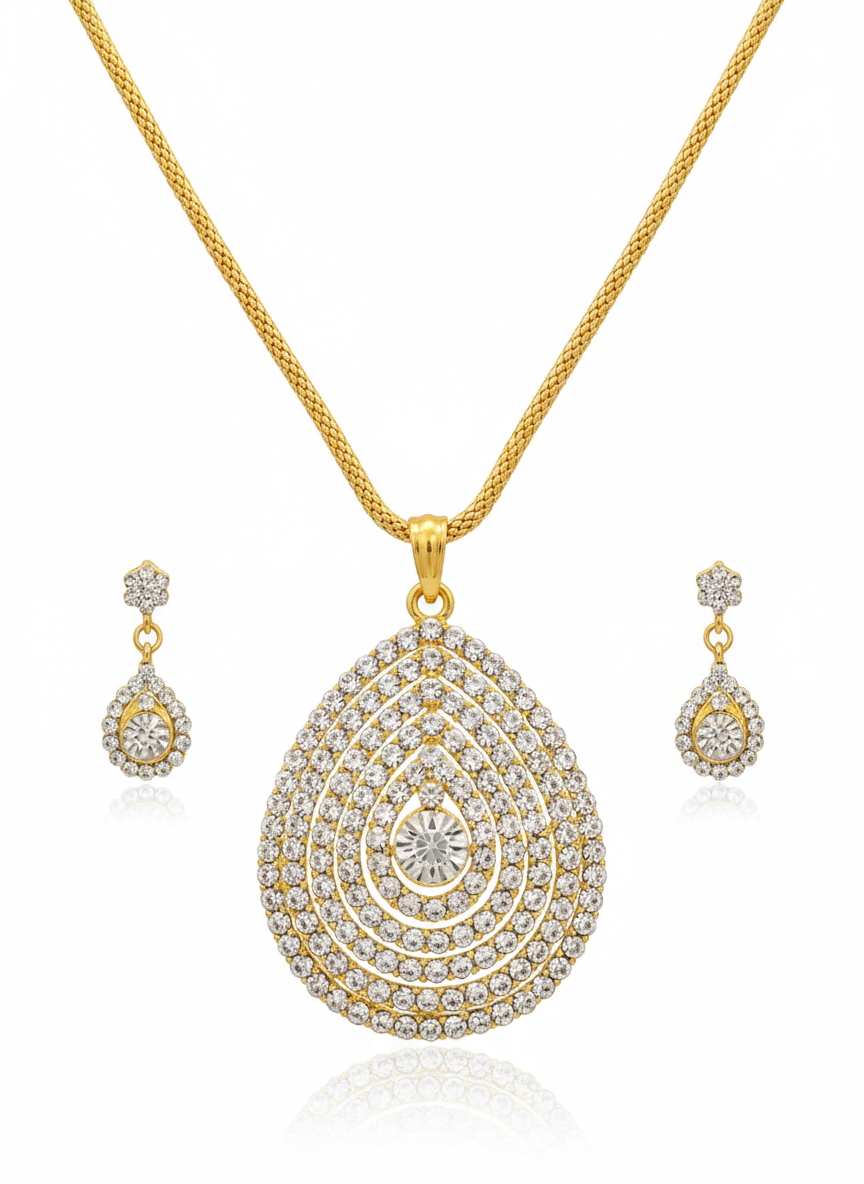 Golden Pendant Set for Women