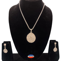Rhodium Pendant Set for Women