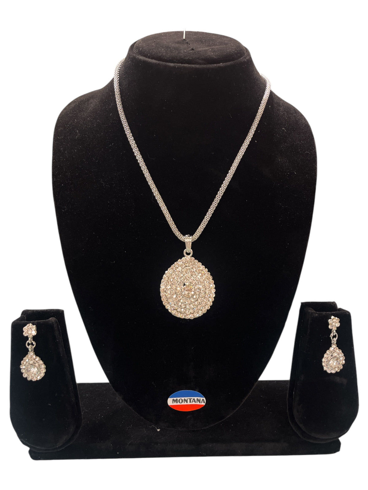 Rhodium Pendant Set for Women