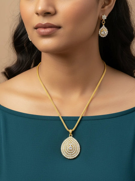 Golden Pendant Set for Women