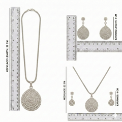 Rhodium Pendant Set for Women