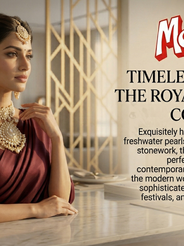 White Kundan Set for women