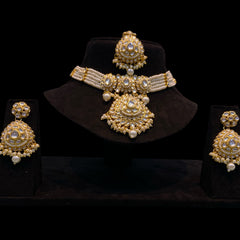 White Kundan Set for women