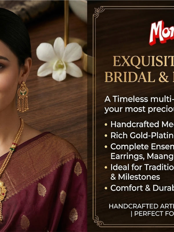 Heritage Kundan Long Necklace Set for Women
