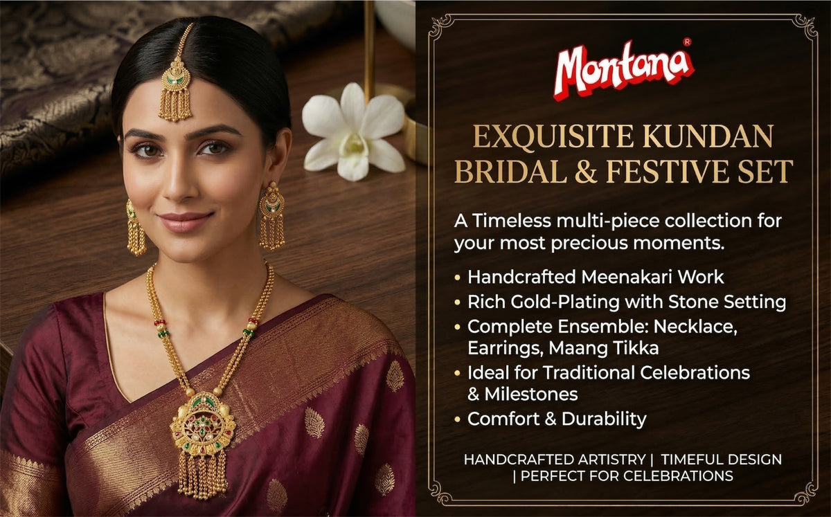Heritage Kundan Long Necklace Set for Women