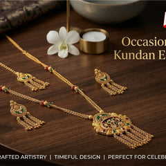 Heritage Kundan Long Necklace Set for Women