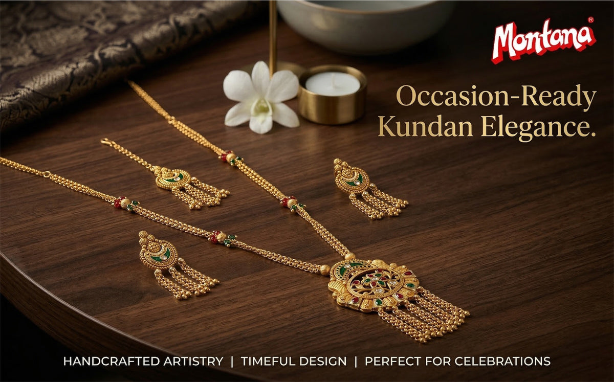Heritage Kundan Long Necklace Set for Women