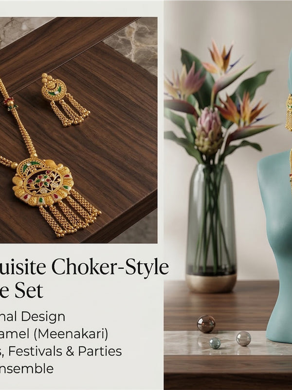 Heritage Kundan Long Necklace Set for Women