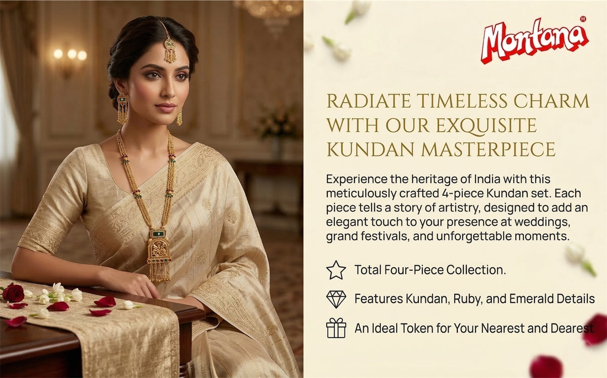 Heritage Kundan Long Necklace Set for Women