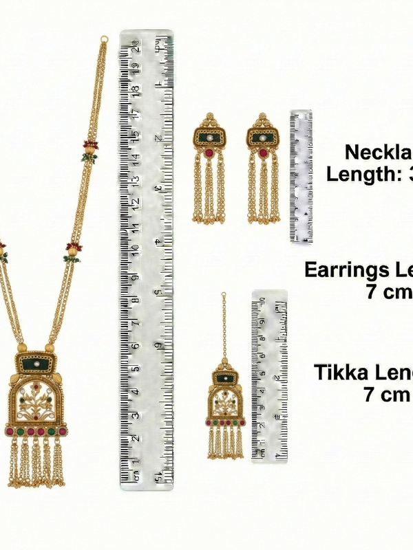 Heritage Kundan Long Necklace Set for Women