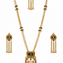 Heritage Kundan Long Necklace Set for Women