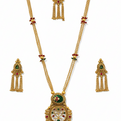 Heritage Kundan Long Necklace Set for Women
