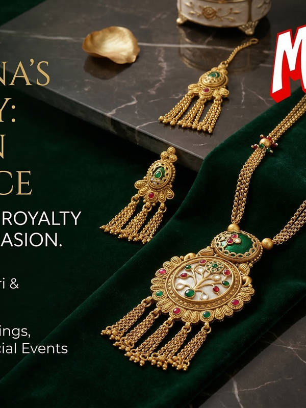 Heritage Kundan Long Necklace Set for Women