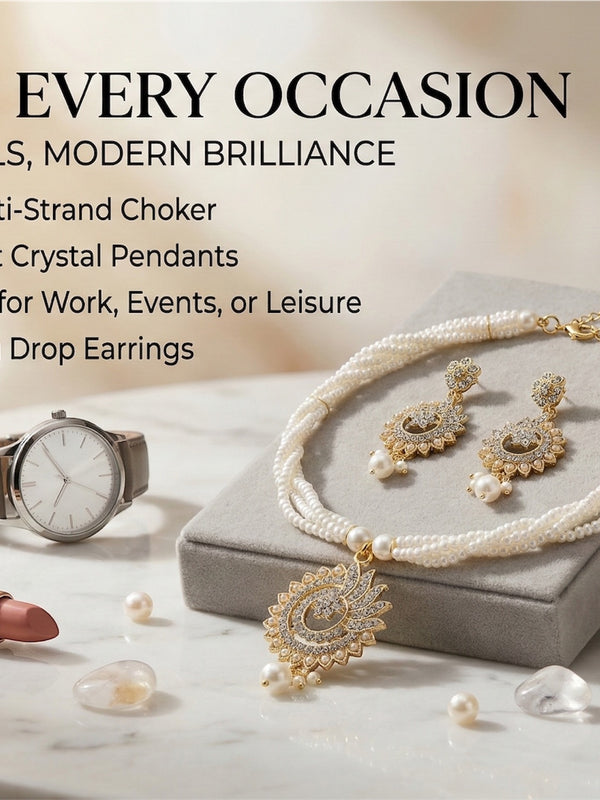 Pearl Necklace Set for women