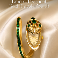 Emerald Serpent Gold Anti Tarnish Watch