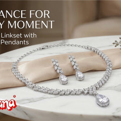 Rhodium Necklace Set for Women