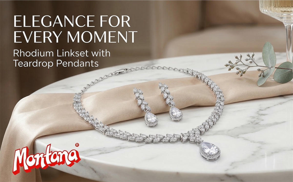 Rhodium Necklace Set for Women