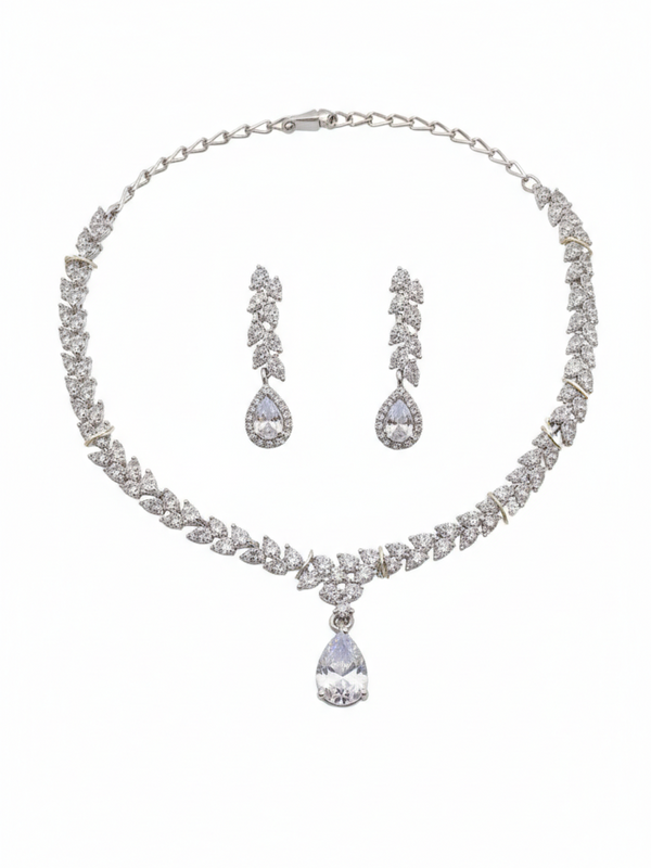 Rhodium Necklace Set for Women
