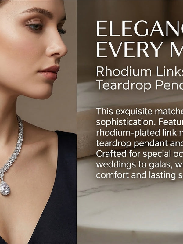 Rhodium Necklace Set for Women