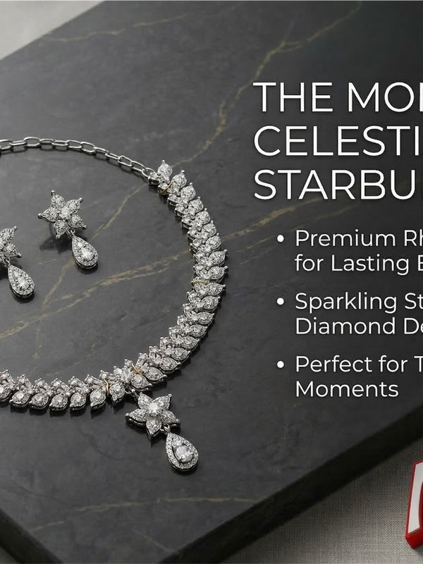 Rhodium Necklace Set for Women