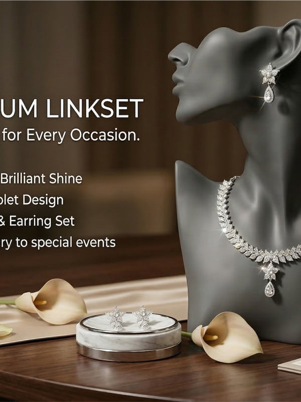 Rhodium Necklace Set for Women