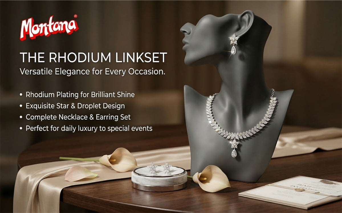 Rhodium Necklace Set for Women