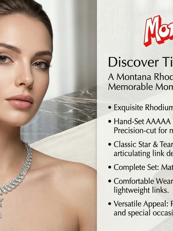 Rhodium Necklace Set for Women