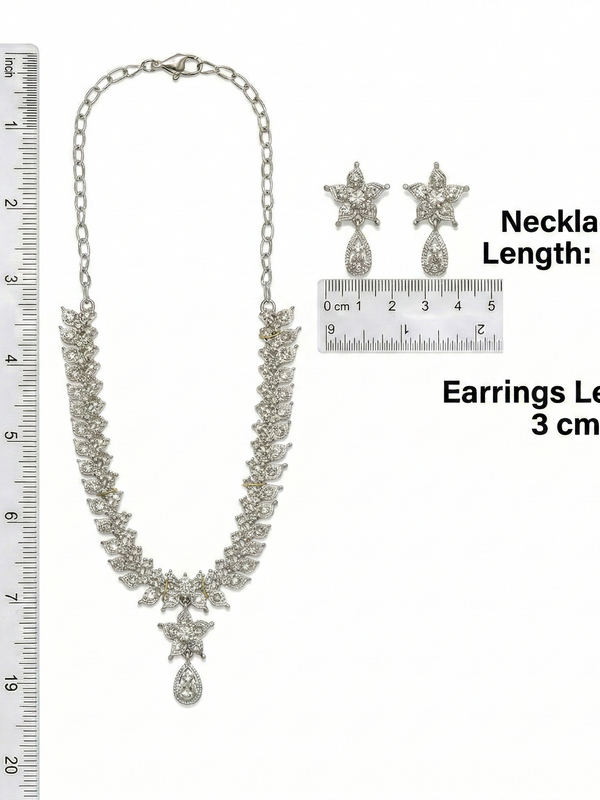 Rhodium Necklace Set for Women