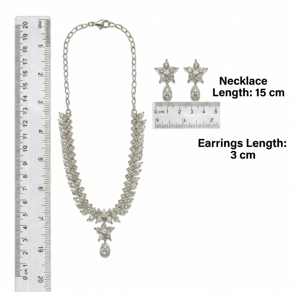 Rhodium Necklace Set for Women