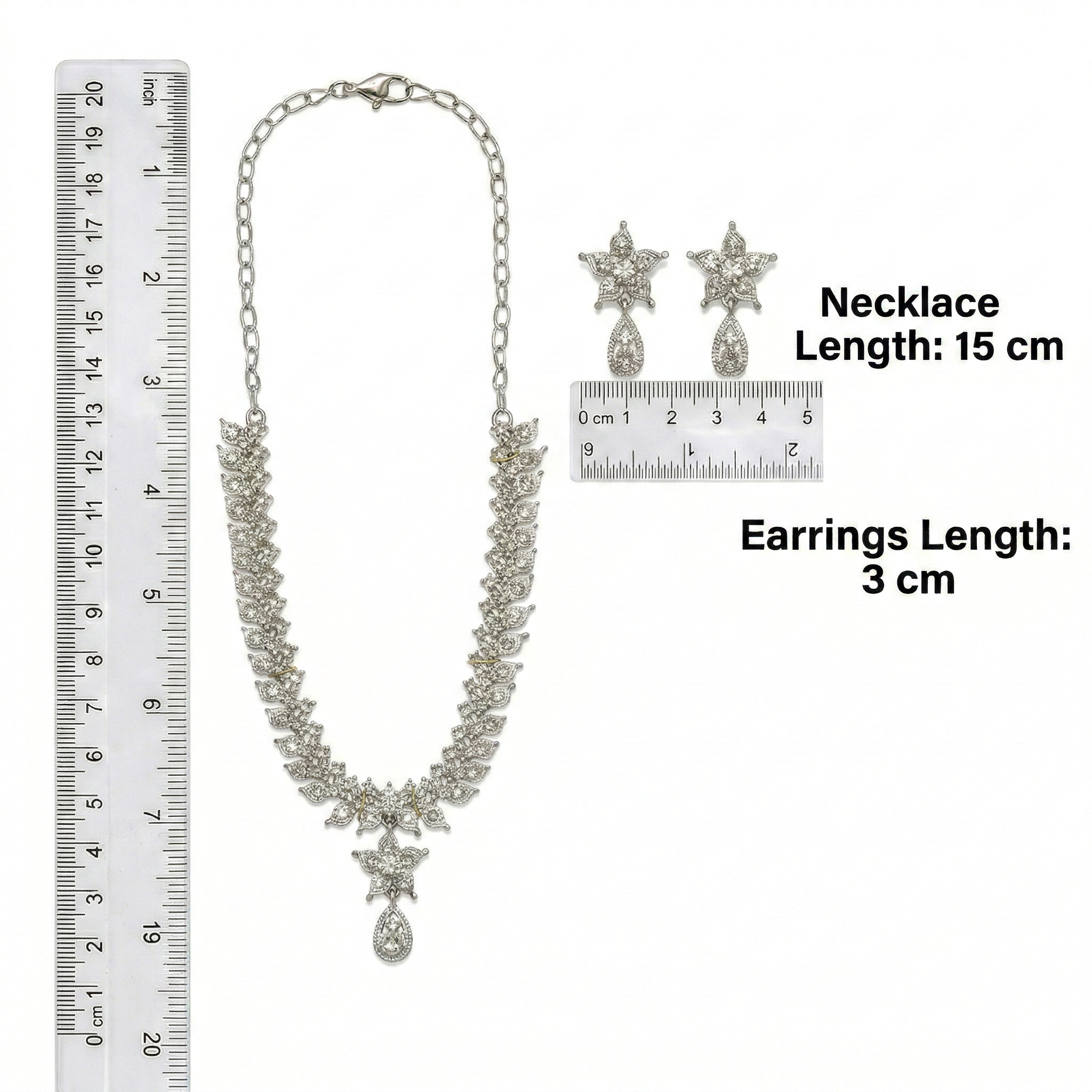 Rhodium Necklace Set for Women