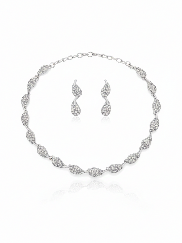 Rhodium Necklace Set for Women