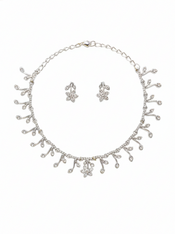 Rhodium Necklace Set for Women