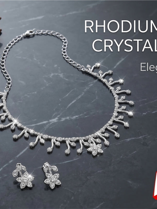 Rhodium Necklace Set for Women
