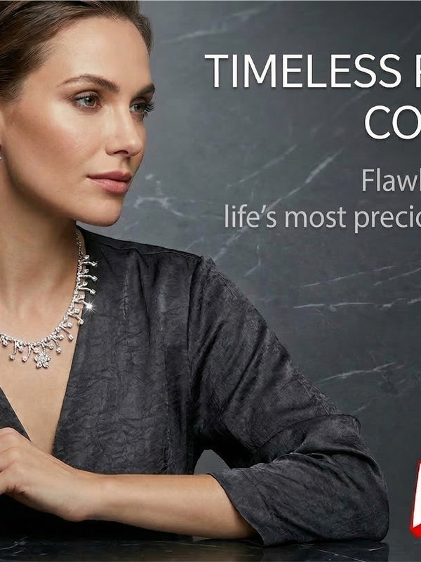 Rhodium Necklace Set for Women