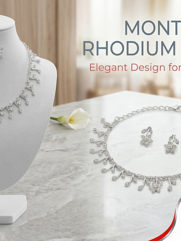 Rhodium Necklace Set for Women