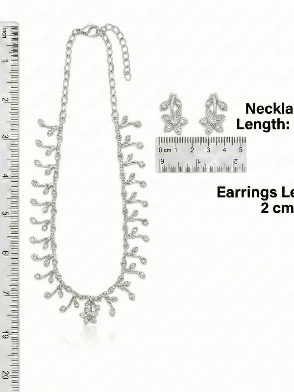 Rhodium Necklace Set for Women