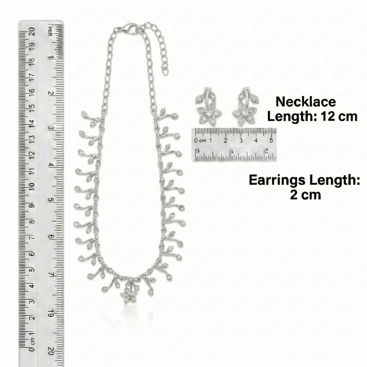 Rhodium Necklace Set for Women