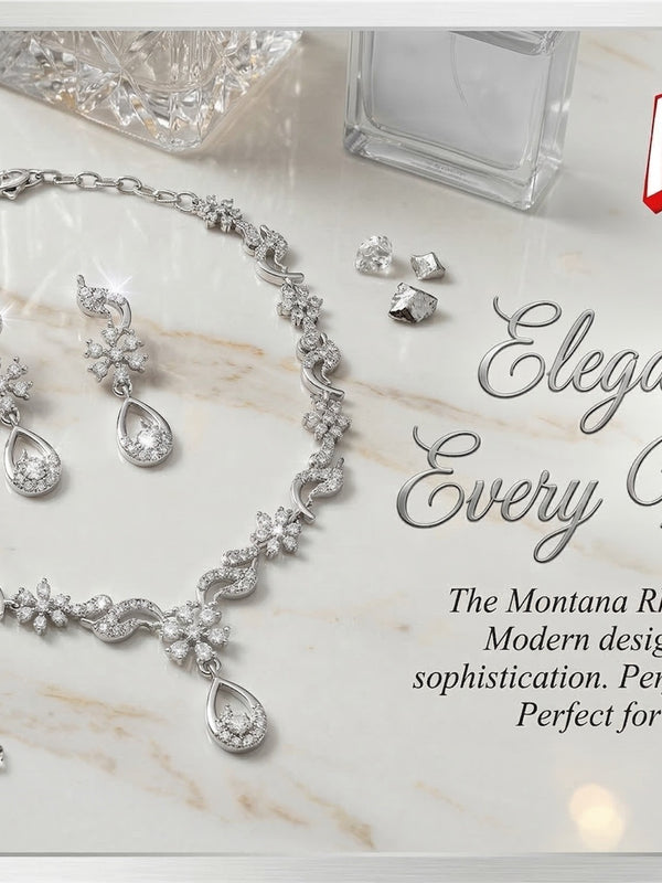 Rhodium Necklace Set for Women