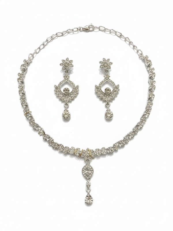 Rhodium Necklace Set for Women