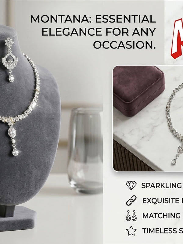 Rhodium Necklace Set for Women