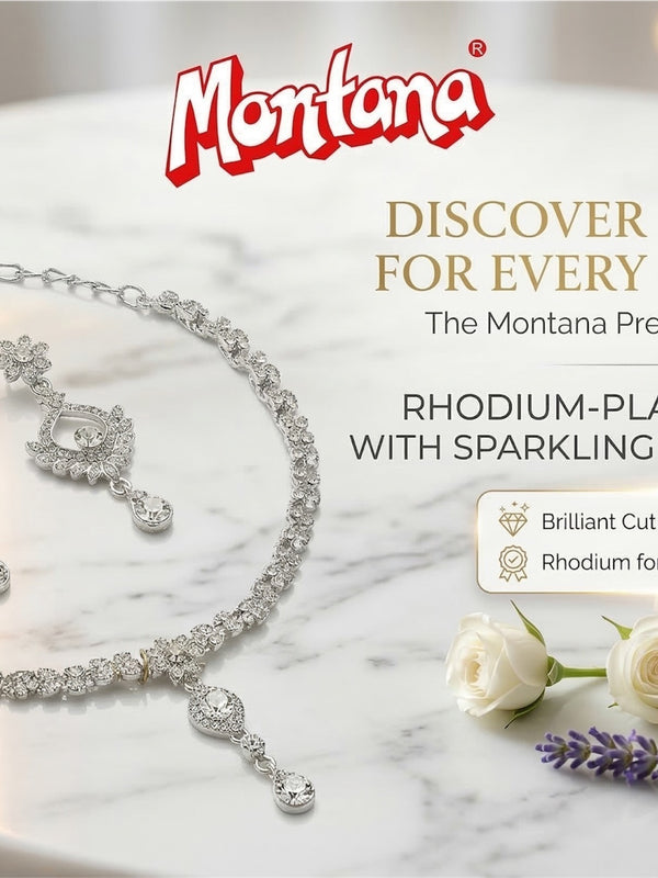 Rhodium Necklace Set for Women